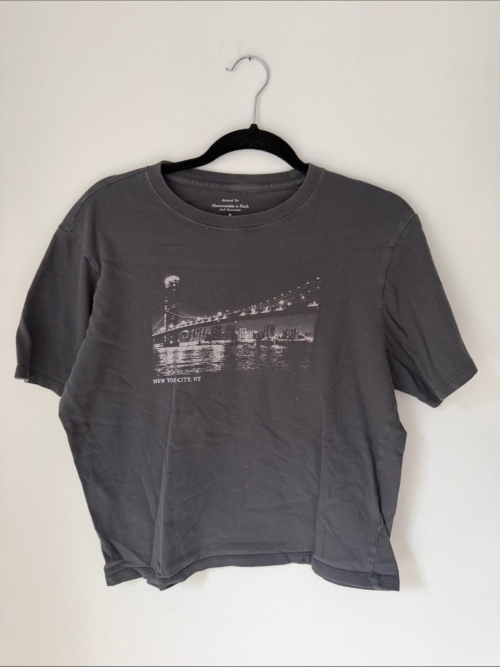 Abercrombie & Fitch women’s  Charcoal NYC Graphic Tee